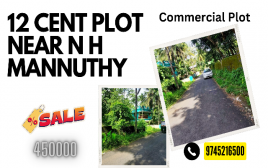 12 Cent Commercial Plot Sale  National Highway Mannuthy,Thrissur